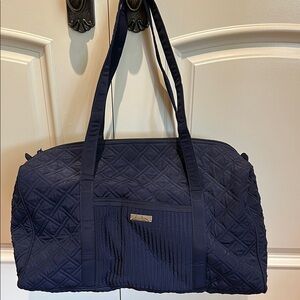 Vera Bradley Blue Quilted Travel Duffle Bag